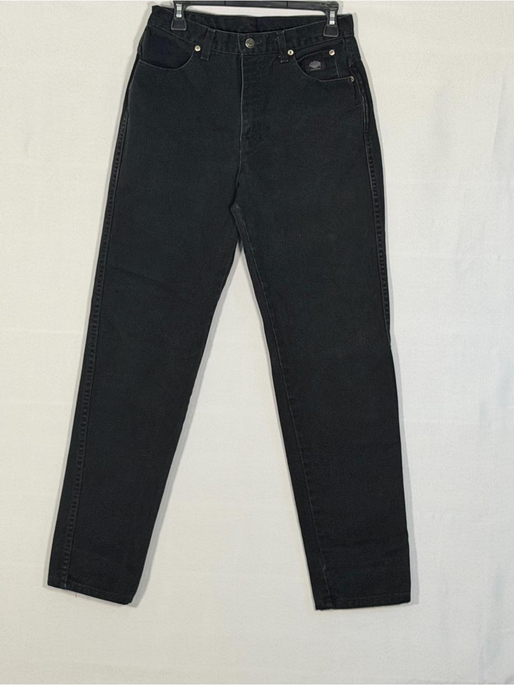 Vintage Harley-Davidson Womens Black Jeans Size 10 Long USA Made Classic Fit